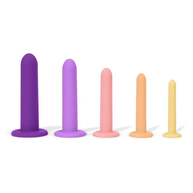 NewFlora Mixed Exerciser Set with five graduated dilator sizes in body-safe material