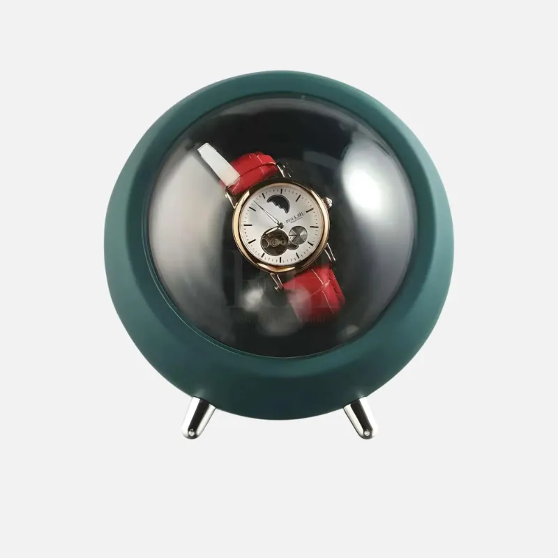 Rotation Horlogère Remontoir Automatique Sphère Cosmique spherical winder in green or white