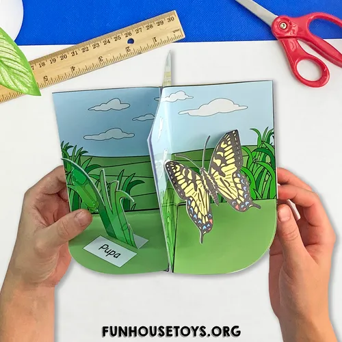 Fun House Toys Butterfly Life Cycle Craft Kit printable coloring pages