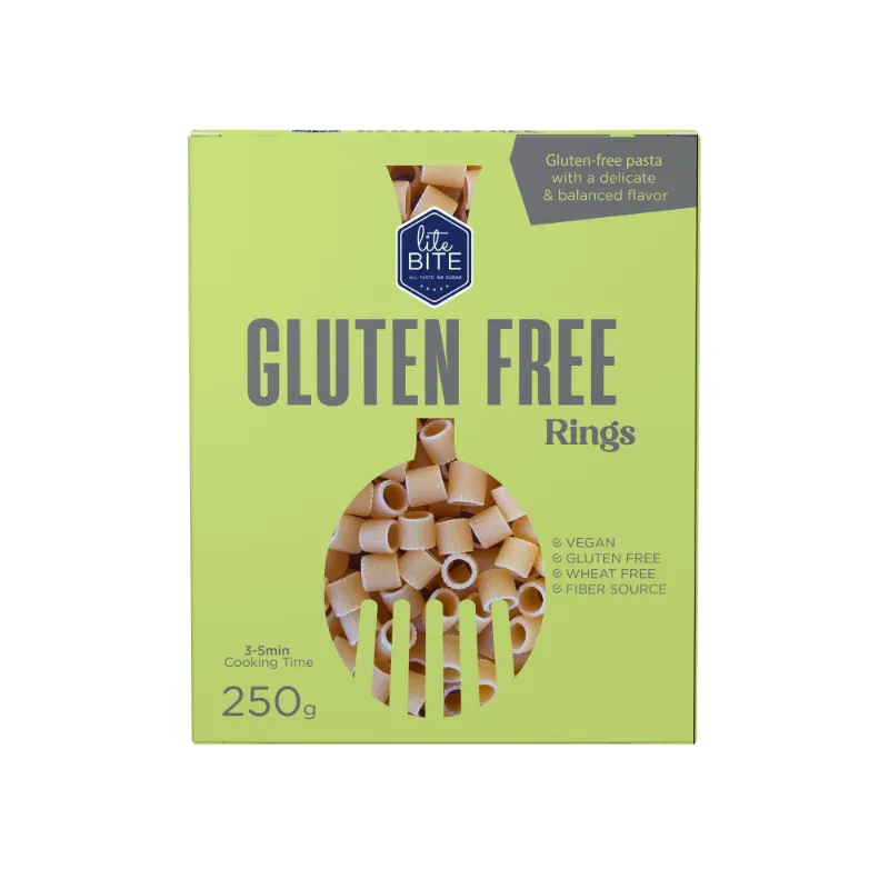 LiteBite Egypt Gluten Free Rings pasta package showing ring-shaped healthy pasta