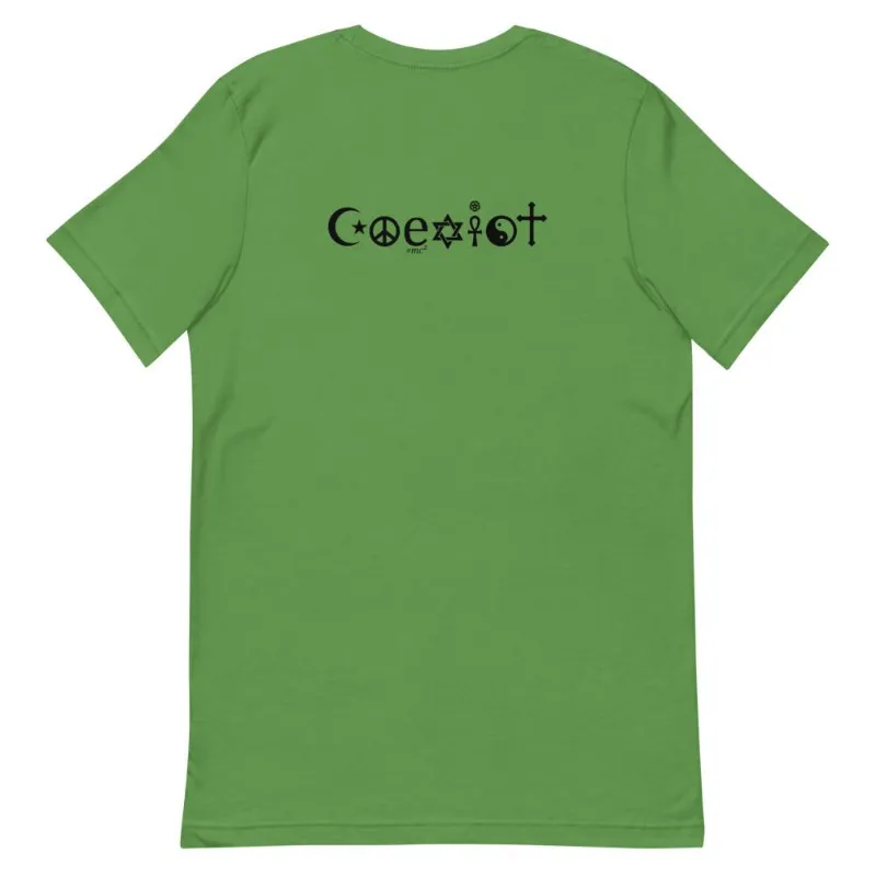VOLTLIN Coexist Short-Sleeve Unisex T-Shirt - soft cotton tee with tolerate message