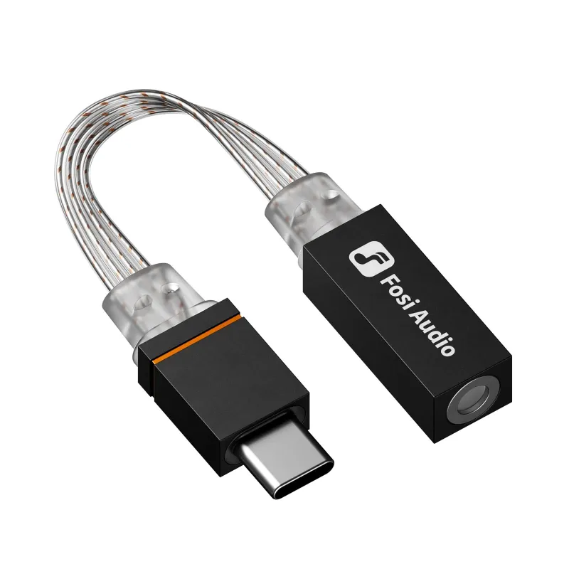 Fosi Audio D2 3.5mm to Type-C adapter Headphone Amp cable with metal connectors