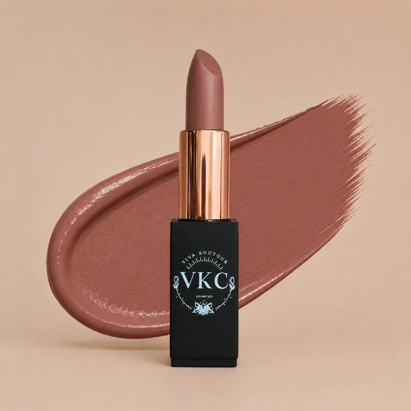 Viva Koutour Cosmetics Glamour Girl Cream Luxury Lipstick Nudeish Brown Mini 5g tube