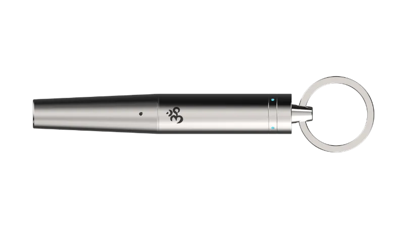 Airvape OM Chrome battery kit with stainless steel body and voltage settings