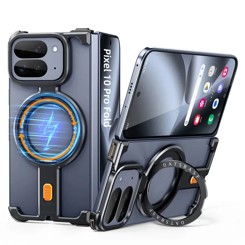 The Pixel Case Aluminum Metal Case With 360 Rotation Stand for Google Pixel 10 Pro Fold