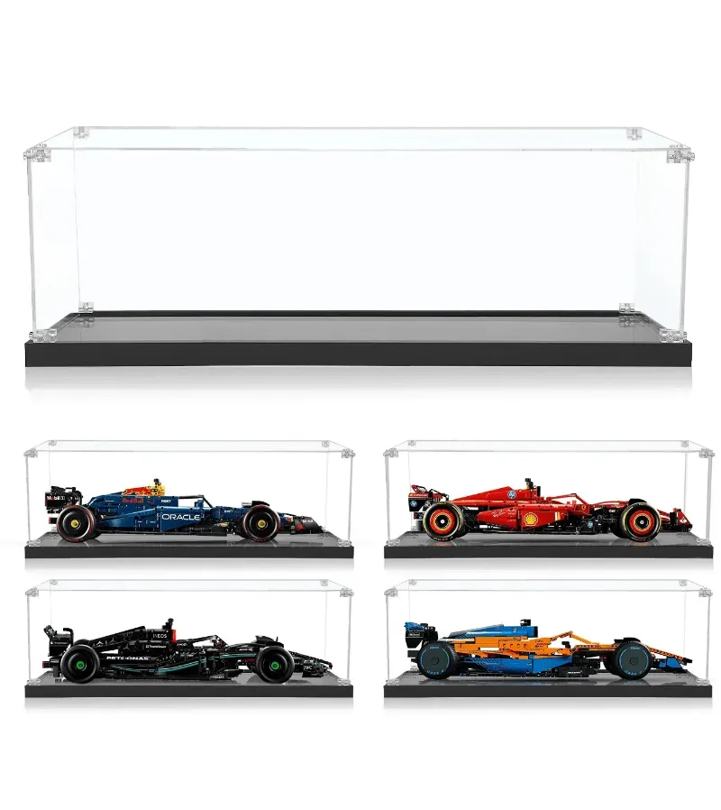 ICUANUTY museum display case for LEGO Technic Ferrari SF-24 42207, large transparent acrylic