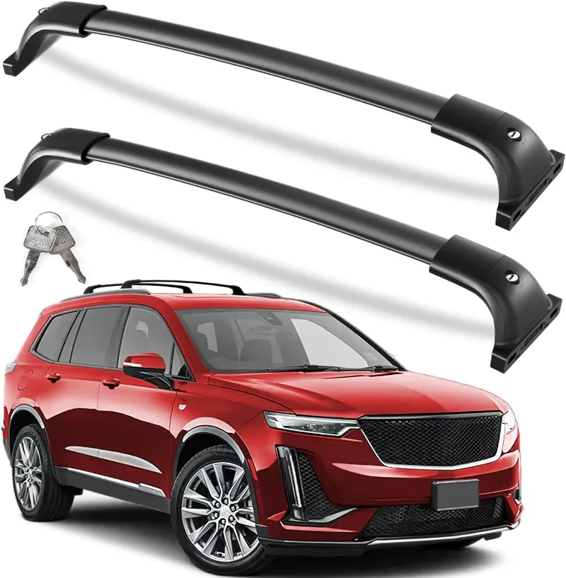 Tesstudio 300 lbs Lockable Roof Rack Cross Bars for Cadillac XT6 2020-2025 with adjustable design