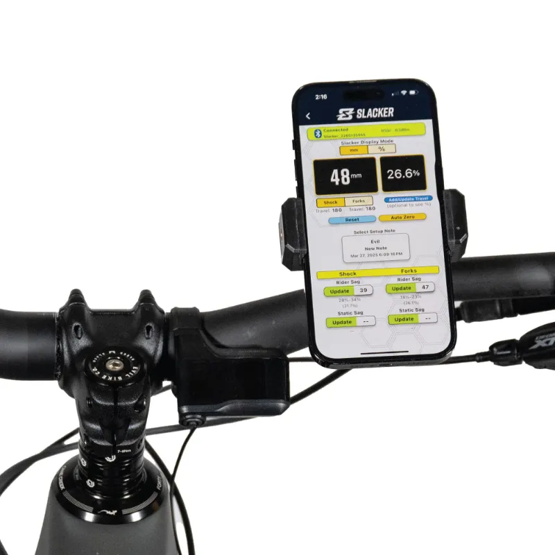 Smartphone Bar Mount with spring-loaded jaws and quick-tighten bar adjuster