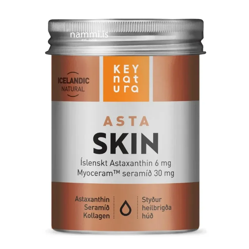 Nammi Asta Skin 30 Capsules supplement bottle for skincare support