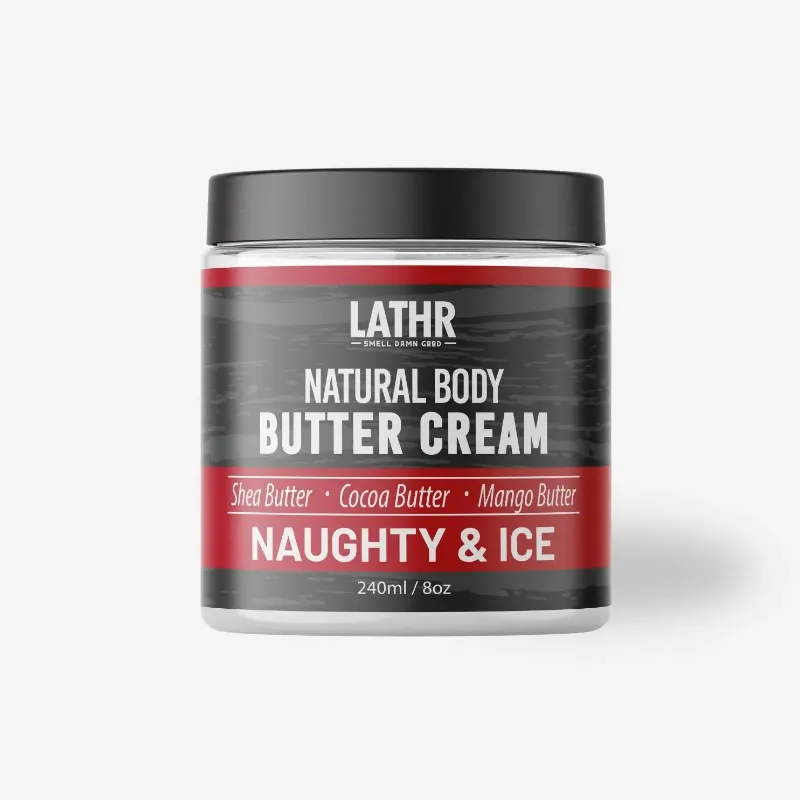 LATHR Body Butter Cream Naughty candy cane scented moisturizer