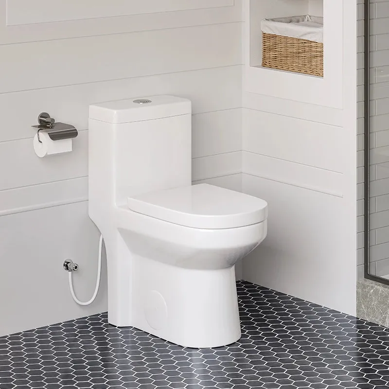 HOROW 8733N compact round bowl one-piece toilet for small bathrooms