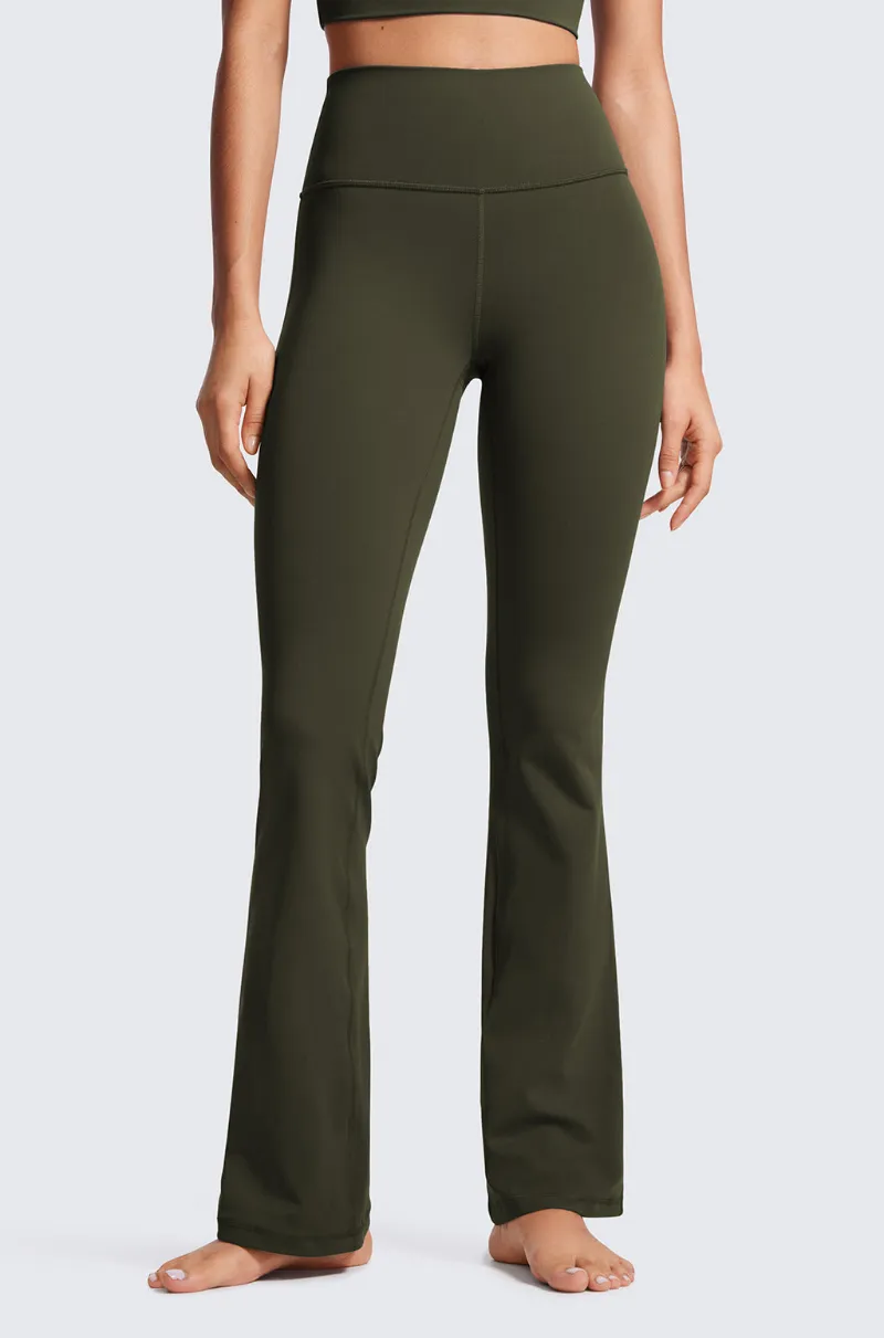 Essenther Global High Waist Flare Leggings 30.5 inch with wide leg and hidden pocket
