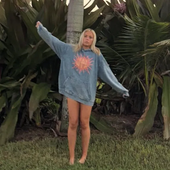 LivingForALivin Classic Livin Oversized Hoodie with washed effect