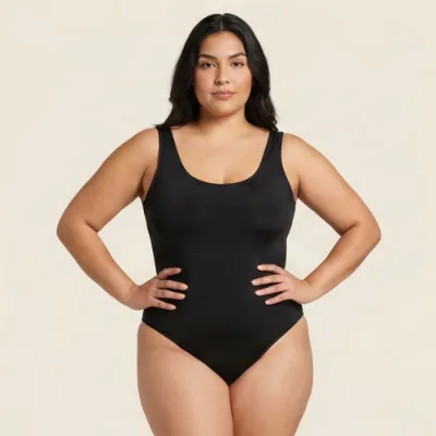 Lilova Plus-Size One-Piece Swimsuit with leak-proof liner