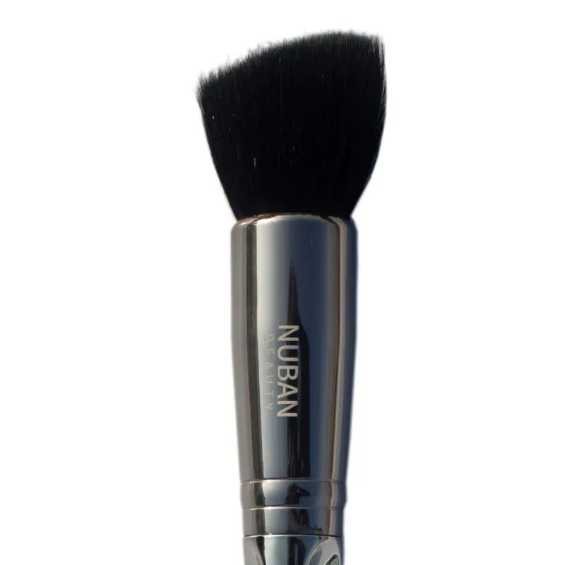 Nuban Beauty NF-15 Flat Angled Foundation Brush with antimicrobial synthetic fibres
