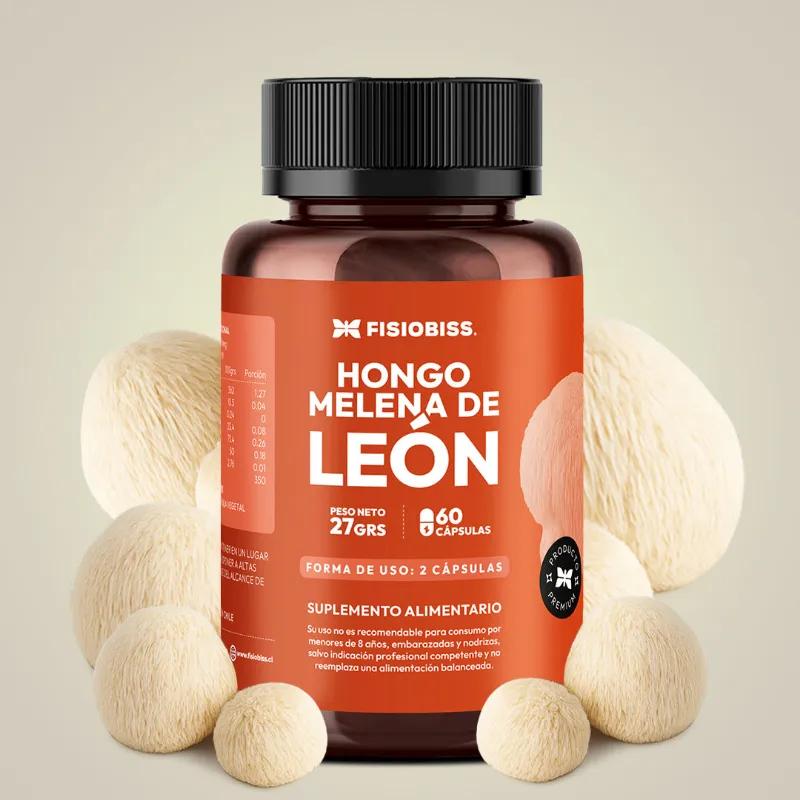 Fisiobiss Capsula Melena De León bottle for focus and emotional wellbeing