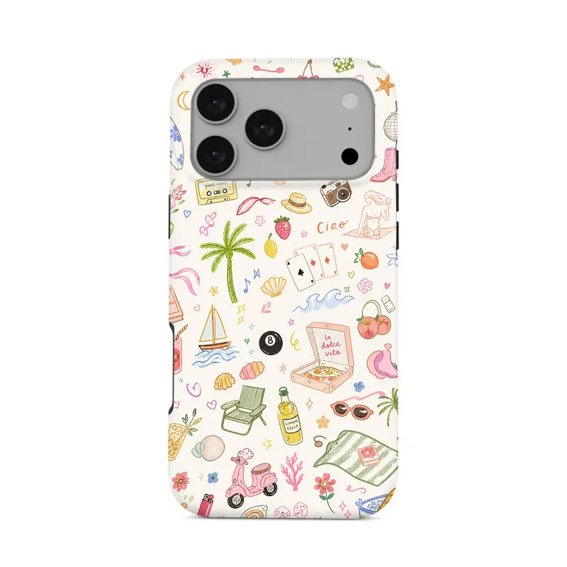 COBAK Case Getaway Tough Phone Case with travel-inspired printed design
