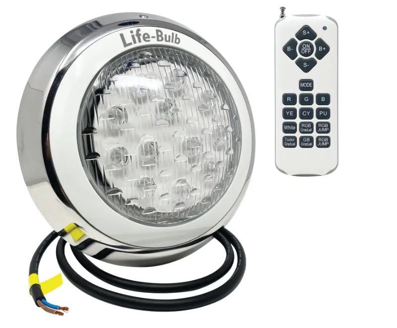 No More Green Technologies Life-Bulb Wall-Mount Color LED Inground Pool Light with 75ft cord and remote control