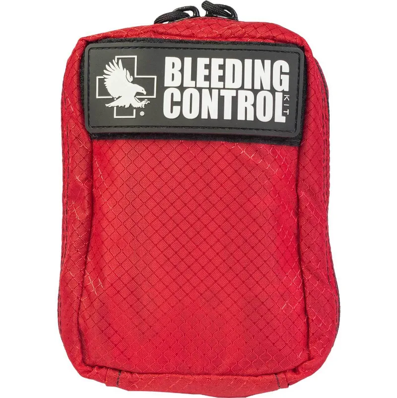 ViTAC Solutions Individual Bleeding Control Kit in red bag with pictorial instructions