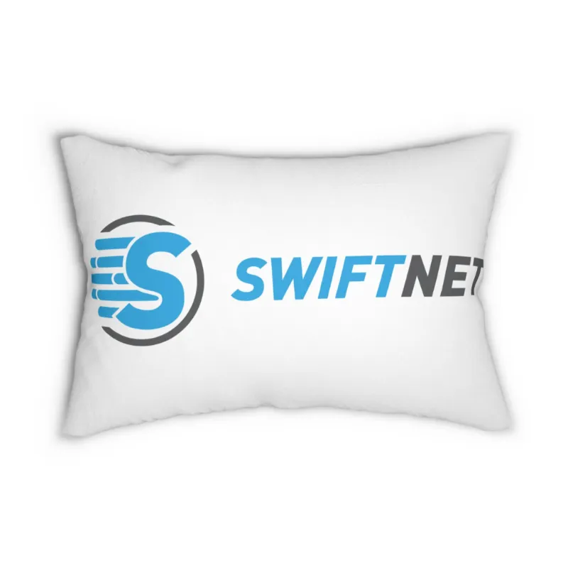 SwiftNetllc Lumbar Throw Pillow in 20 by 14 inch size with soft spun-polyester cover