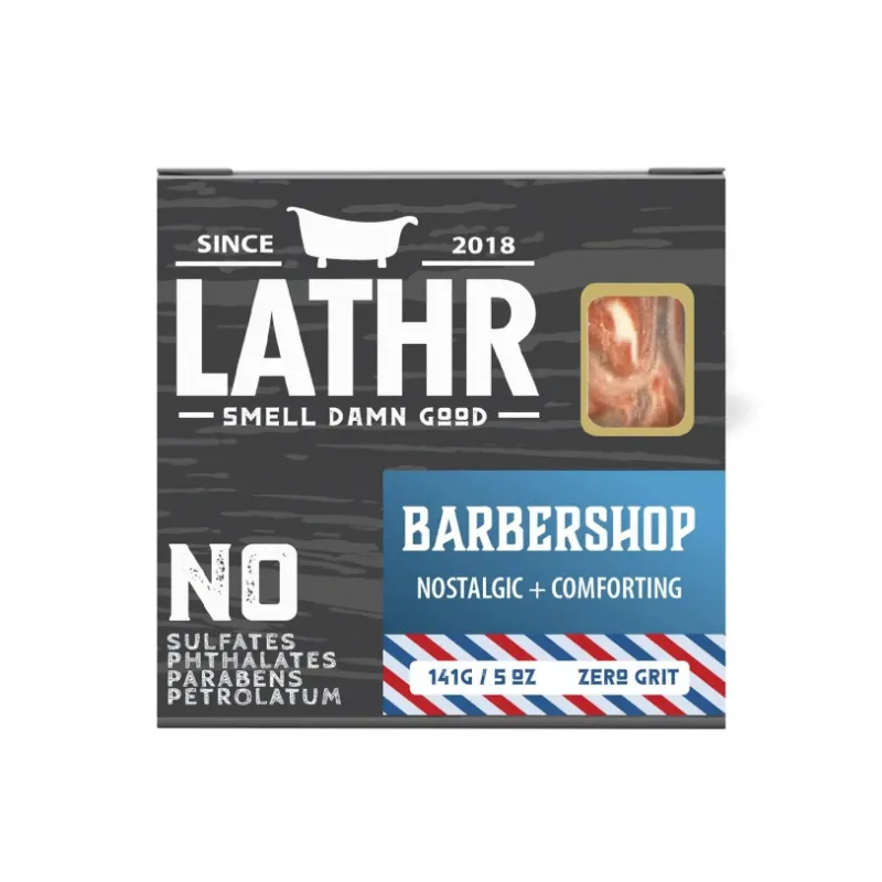 LATHR Barbershop Soap Bar with classic masculine barbershop fragrance