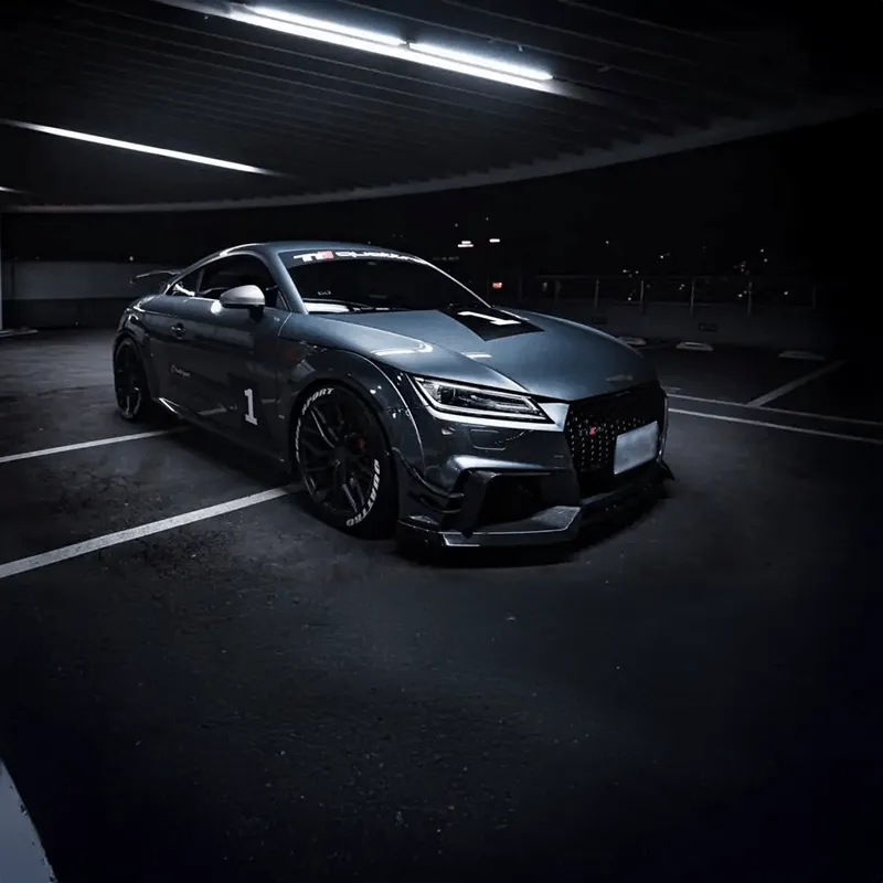Twenty Two Tuning AV1 Style Carbon Fiber Front Bumper Vent Surround Compatible With Audi TTRS (MK3/8S)