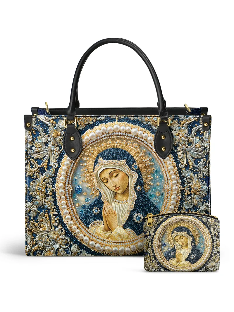 Catholight Ave Maria Faith Set with leather bag and rosary pouch