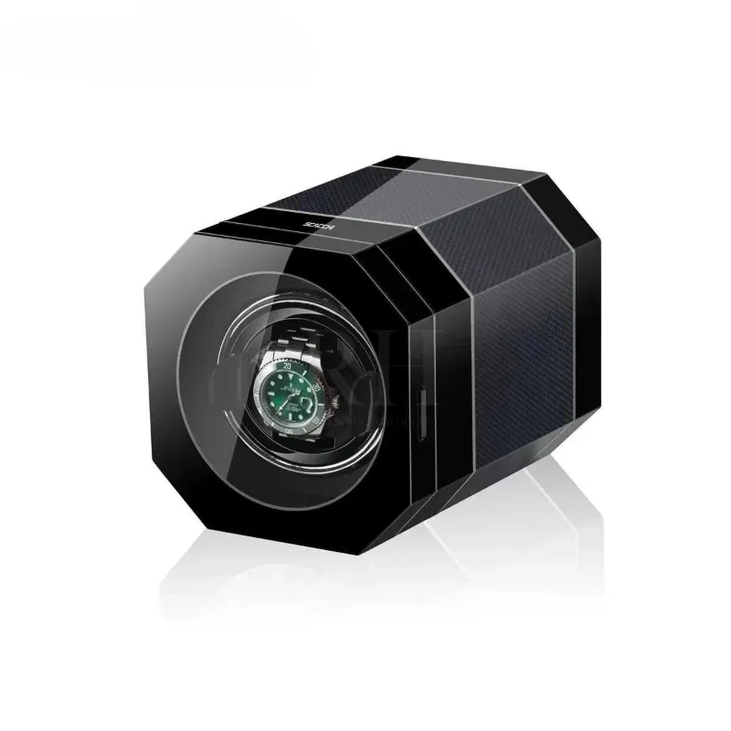 Rotation Horlogère Remontoir Montre 1 slot Quantum Carbone single watch winder in carbon finish