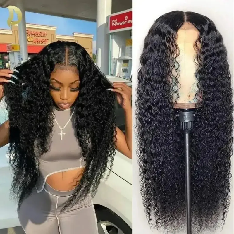 Hairsofly Shop (Bellona) Brazilian Water Wave Human Hair HD Lace Front Wig showing water wave texture
