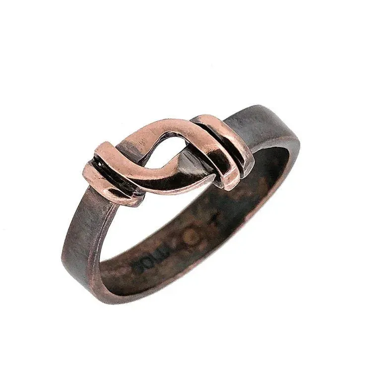 Nammi Björn handmade copper Viking ring with Norse design