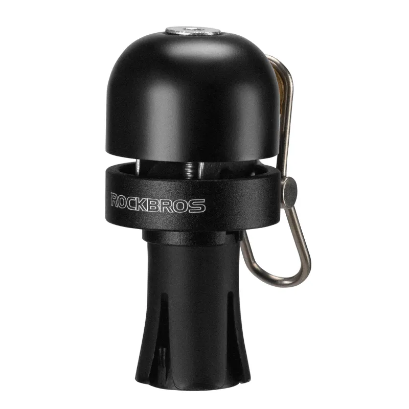 RockBros US Aluminum Bike Handlebar Bell with bar-end plug-in design and thumb lever