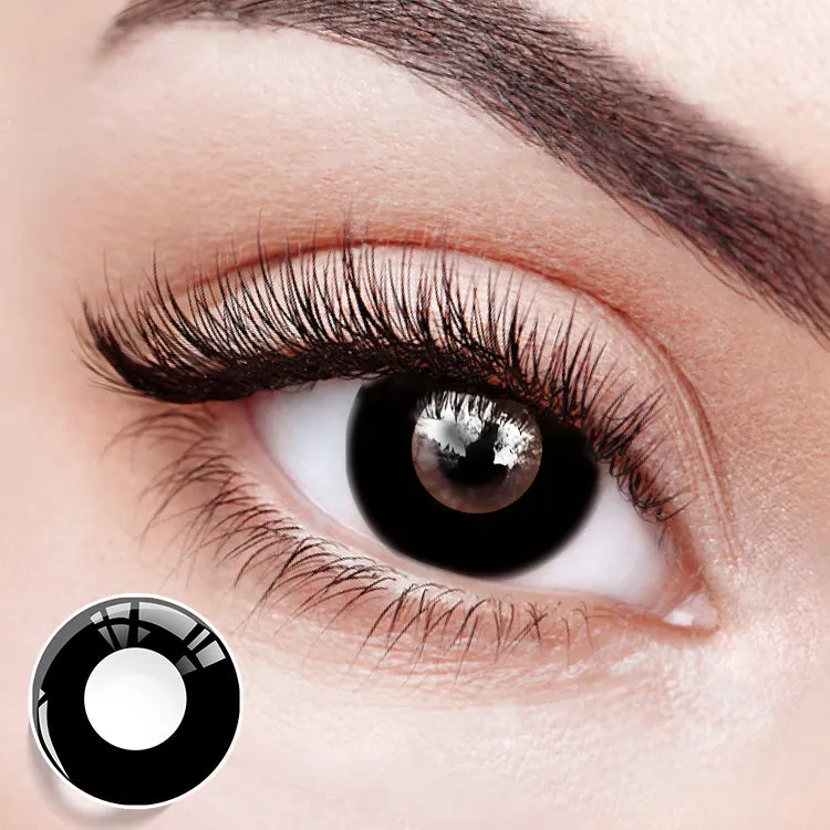 EYESFAV Black Abyss Eyes all-black contact lenses showing full iris coverage
