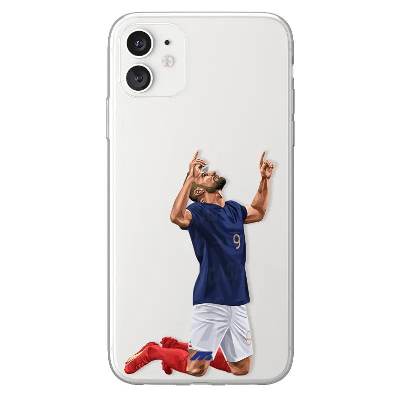 MYCASE FC 51 Olivier Giroud France hand-drawn phone case soft silicone
