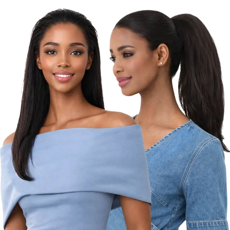 Hairsofly Shop Bobbi Boss Human Hair Full Cap MHFC001 Straight 18 inch in natural black