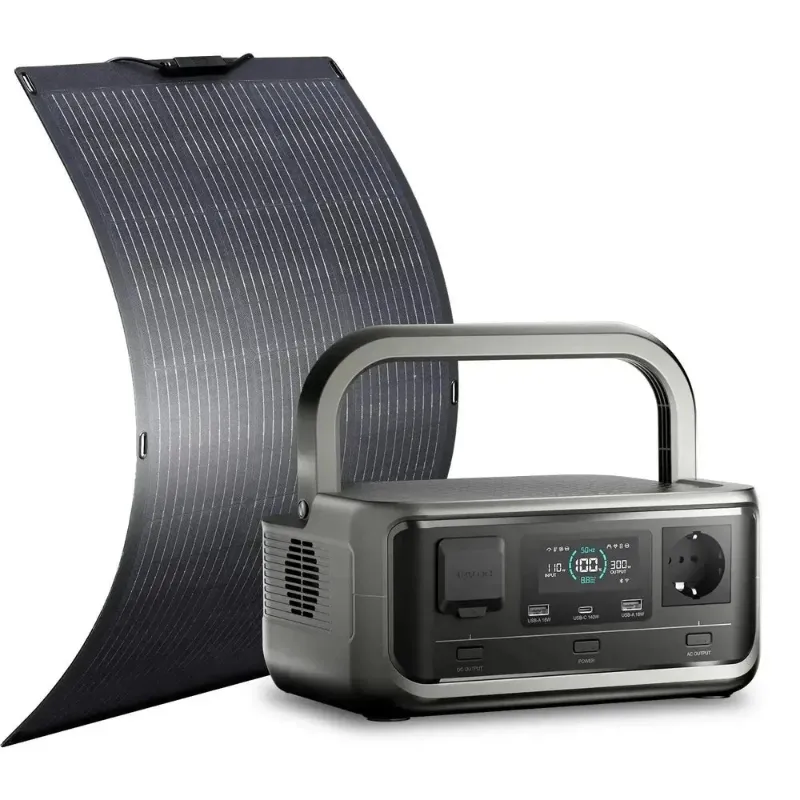 ALLPOWERS ES Generador Solar 300W P300 portable station with SF100 flexible panel