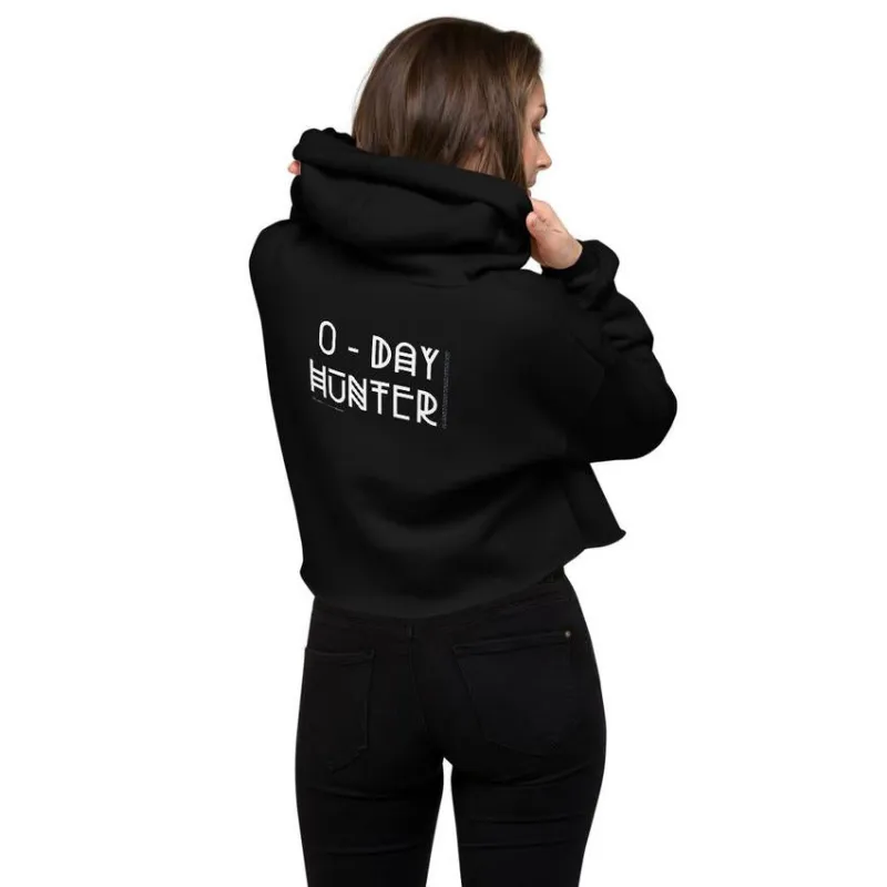 MyHackerTech 0 - Day Hunter - Crop Hoodie back print on model
