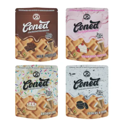 Baked Bags CONED Variety Pack with assorted chocolate-filled Delta-9 THC mini waffle cones