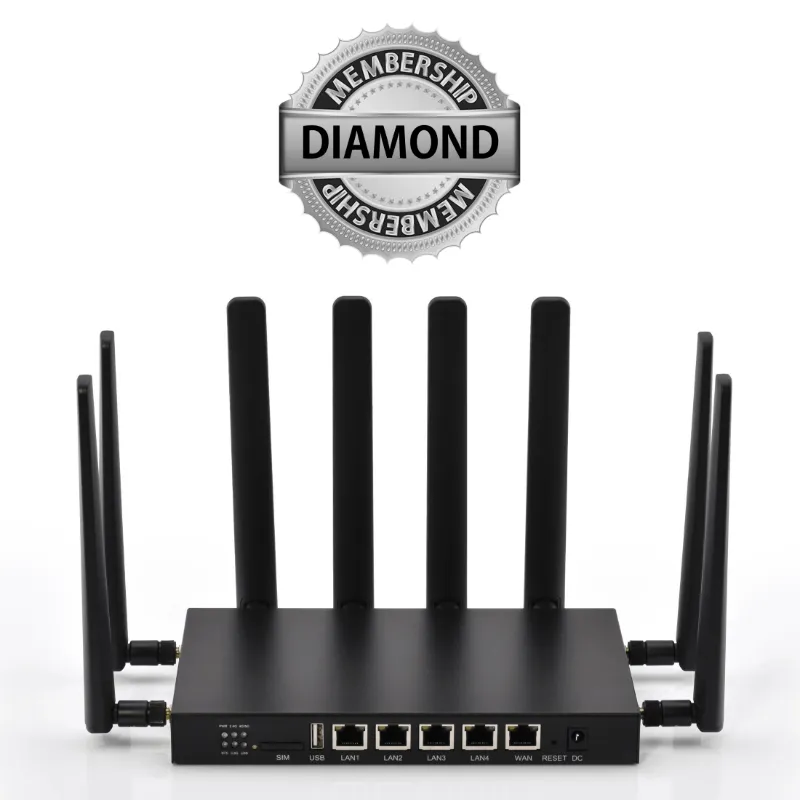 SwiftNetllc 5G Diamond router with AC power adapter, multi-carrier internet for RV and rural living