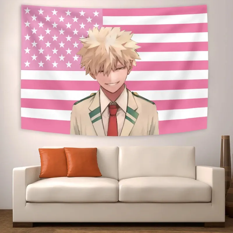 Animeancy Bakugou Katsuki flag - polyester wall flag with character design print