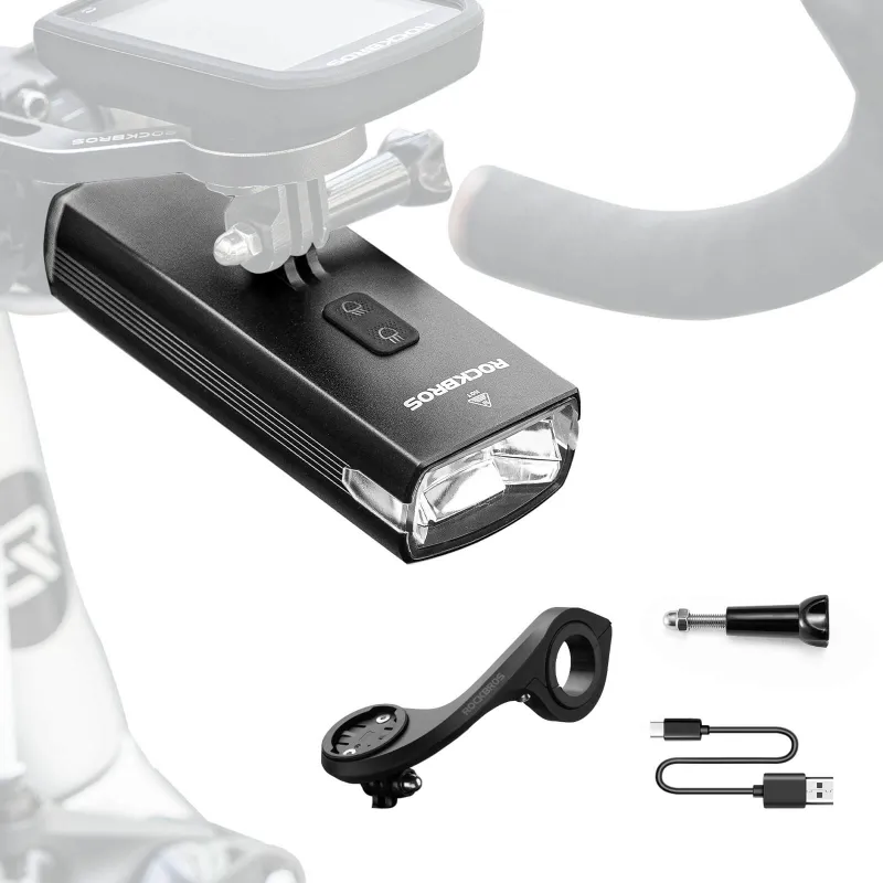RockBros US 3000 Lumens Suspended Mount Bike Headlight shown mounted under handlebars