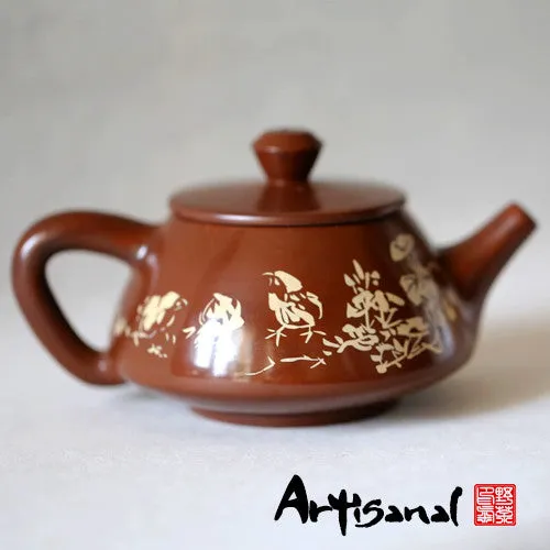 Wild Tea Qi Tao of Living Jiang Shui Pottery Teapot in purple clay with lid