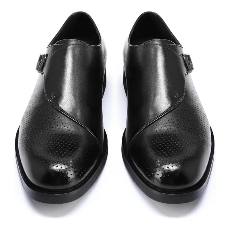 Cloudstyle AUSTIN MILL Men's Single Monk Strap Dress Shoes with buckle closure