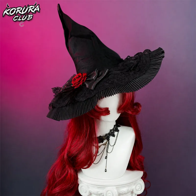 Koruraclub Halloween Witch Hat HH01 classic black polyester witch hat