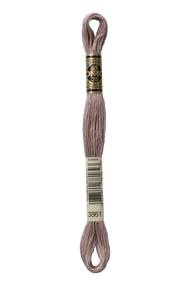 LETISTITCH DMC Mouliné Spécial 117MC-E_3861 embroidery thread skein in light taupe