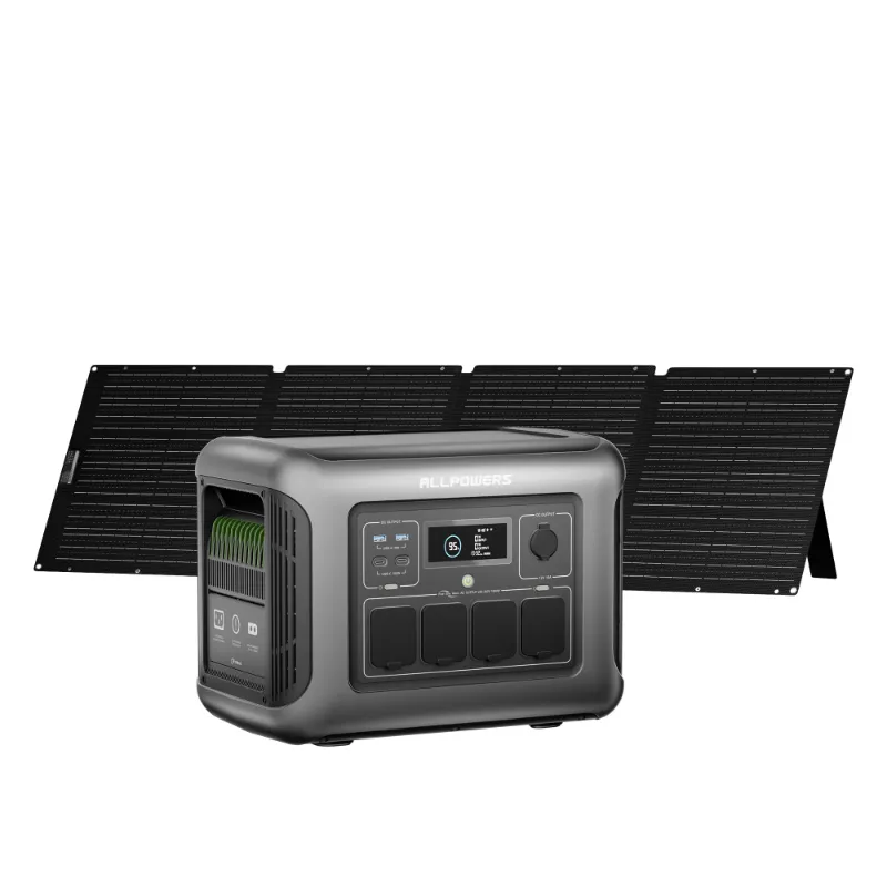 ALLPOWERS ES R1500 LITE generator with SOLAX SE200 200W solar panel