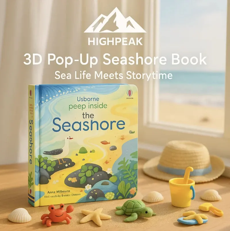 HighPeak 3D Pop-Up Seashore Book showing peek-under shells and sea creatures