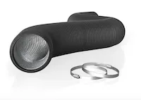 Mass Hydroponics AC Infinity flexible four-layer black ducting 25 feet long with steel-wire spiral
