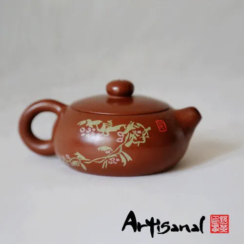 Wild Tea Qi Wishes in Spring handcrafted purple clay teapot from Jian Shui