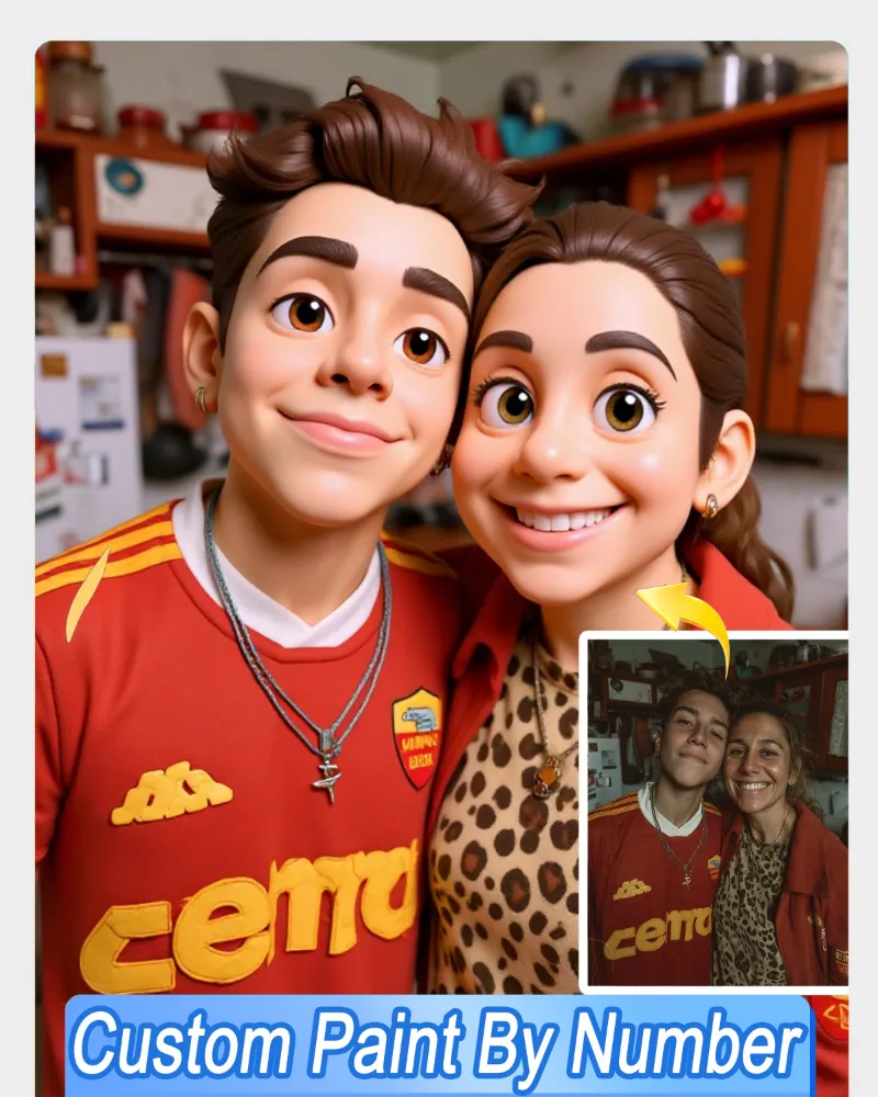 Maikoo Art AI 3D Character Style Art From Your Photo custom paint by numbers kit