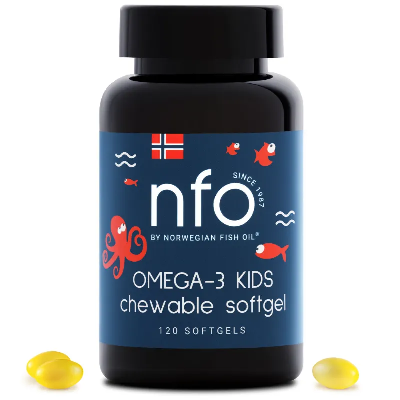 NFO Omega-3 Chewables with Vitamin A, D, E bottle
